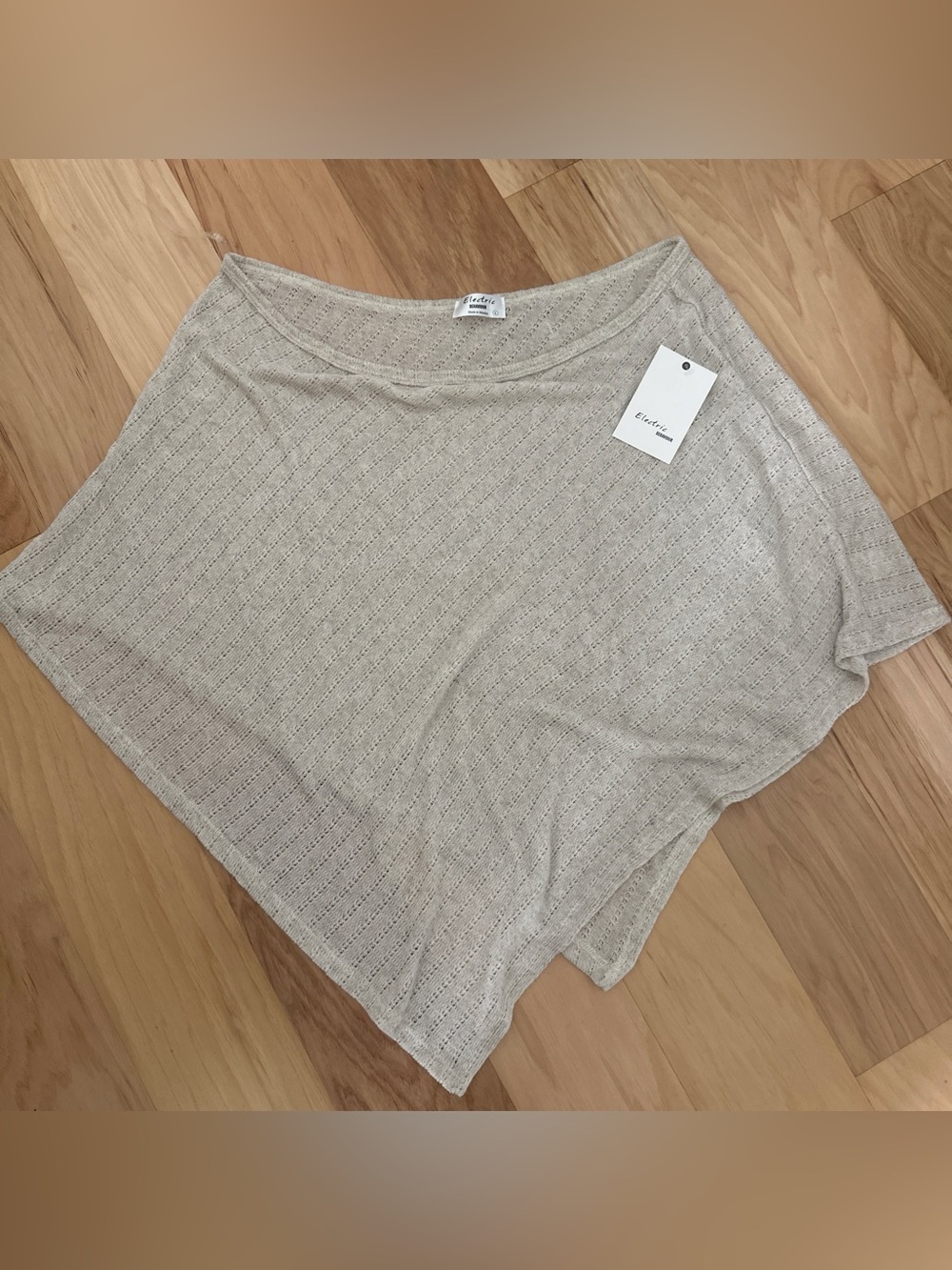 NEW Oatmeal Beige knitted poncho top
